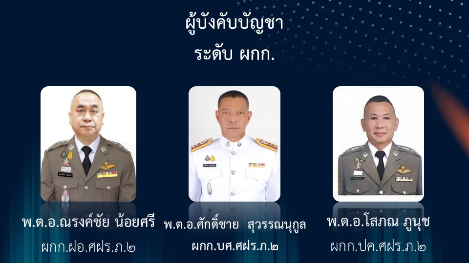  ผังผู้บังคับบัญชา ศูนย์ฝึกอบรมตำรวจภูธรภาค ๒